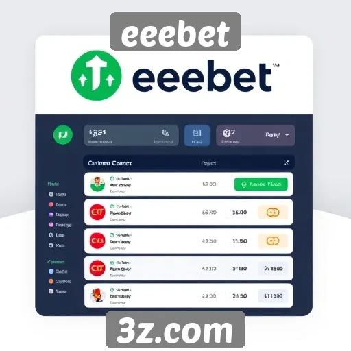 Interface do usuário do eeebet e usabilidade